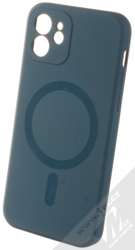 1Mcz MagSilicone Color TPU ochranný kryt s MagSafe pro Apple iPhone 12 tmavě modrá (dark blue)
