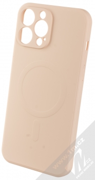 1Mcz MagSilicone TPU ochranný kryt s MagSafe pro Apple iPhone 13 Pro Max světle růžová (powder pink)