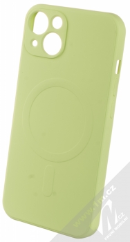 1Mcz MagSilicone TPU ochranný kryt s MagSafe pro Apple iPhone 13 světle zelená (light green)