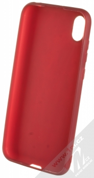 1Mcz Matt TPU ochranný silikonový kryt pro Huawei Y5 (2019), Honor 8S, 8S (2020) tmavě červená (dark red) zepředu