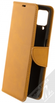 1Mcz Porter Book flipové pouzdro pro Samsung Galaxy A12, Galaxy M12 okrově hnědá (ochre brown)