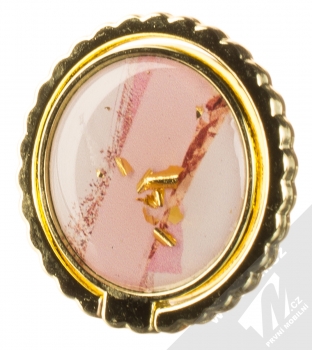 1Mcz Ring Emblém Mramor držák na prst světle růžová (light pink)