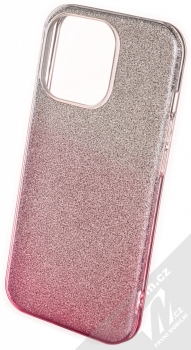 1Mcz Shining Duo TPU třpytivý ochranný kryt pro Apple iPhone 13 Pro stříbrná růžová (silver pink)