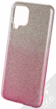 1Mcz Shining Duo TPU třpytivý ochranný kryt pro Samsung Galaxy A22 stříbrná růžová (silver pink)