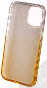 1Mcz Shining Duo TPU třpytivý ochranný kryt pro Apple iPhone 12 mini stříbrná zlatá (silver gold) zepředu