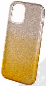 1Mcz Shining Duo TPU třpytivý ochranný kryt pro Apple iPhone 12 mini stříbrná zlatá (silver gold)