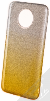 1Mcz Shining Duo TPU třpytivý ochranný kryt pro Xiaomi Redmi Note 9T stříbrná zlatá (silver gold)