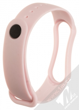 1Mcz Silikonový sportovní řemínek pro pro Xiaomi Mi Band 5, Mi Band 6 světle růžová (powder pink) zezadu