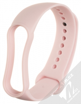 1Mcz Silikonový sportovní řemínek pro pro Xiaomi Mi Band 5, Mi Band 6 světle růžová (powder pink)