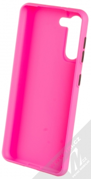 1Mcz Solid TPU ochranný kryt pro Samsung Galaxy S21 sytě růžová (hot pink) zepředu