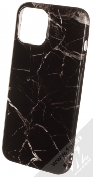 1Mcz Trendy Mramor TPU ochranný kryt pro Apple iPhone 12 Pro Max černá šedá (black grey)