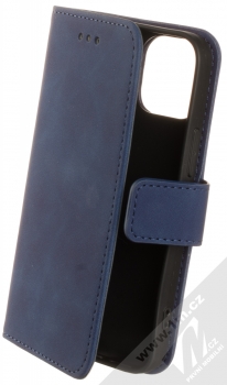 1Mcz Velvet Book flipové pouzdro pro Apple iPhone 13 mini tmavě modrá (dark blue)