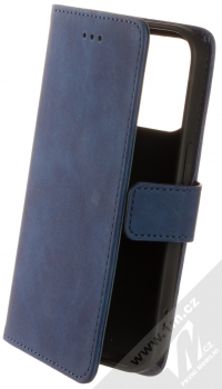 1Mcz Velvet Book flipové pouzdro pro Apple iPhone 14 Pro tmavě modrá (dark blue)