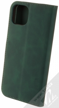 1Mcz Velvet Book flipové pouzdro pro Apple iPhone 15 Plus tmavě zelená (dark green) zezadu