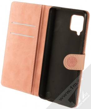 1Mcz Velvety Burrow Tygr 1 Book flipové pouzdro pro Samsung Galaxy A42 5G světle růžová (light pink) otevřené