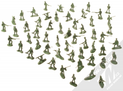 1Mcz Vojenská základna sada plastových vojáčků s příslušenstvím 300 ks armádní kamufláž (army camouflage) malí vojáčci zelení