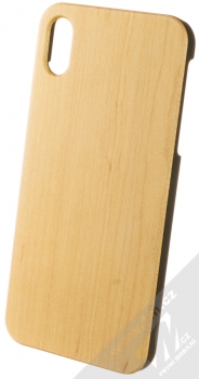 1Mcz WoodPlate ochranný kryt pro Apple iPhone XS Max jedlově béžová (fir beige)