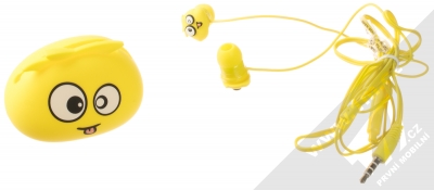 1Mcz YJ-01 Deman stereo sluchátka s konektorem Jack 3,5mm žlutá (yellow) balení