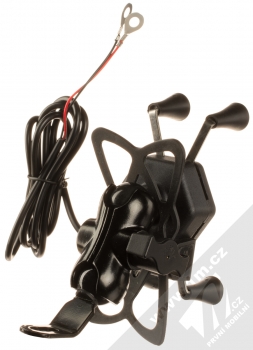 1Mcz YL-MH07 držák na řidítka s USB výstupem pro mobilní telefon černá (black) zezadu