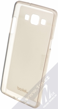 Jekod TPU Open Face Protective Case silikonové pouzdro s fólií na displej pro Samsung Galaxy A5 černá průhledná (black) šikmo zepředu