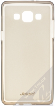 Jekod TPU Open Face Protective Case silikonové pouzdro s fólií na displej pro Samsung Galaxy A5 černá průhledná (black) zezadu