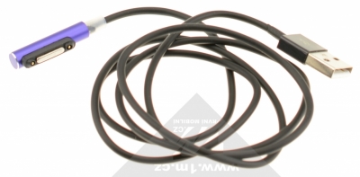 Global Technology Cable USB kabel s magnetickým nabíjecím konektorem pro Sony Xperia fialová (black purple) balení