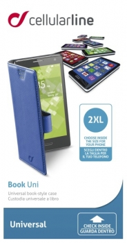 CellularLine Book Uni 2XL univerzální flipové pouzdro pro mobilní telefon, mobil, smartphone