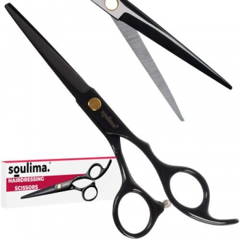 Soulima Kadeřnické nůžky 17cm černá (black)