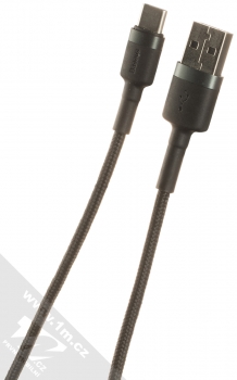 Baseus Cafule Cable opletený USB kabel s USB Type-C konektorem (CATKLF-BG1) šedá černá (grey black)