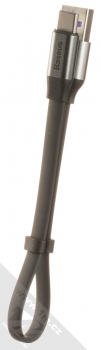 Baseus Simple Cable plochý USB kabel délky 23cm s USB Type-C konektorem (CATMBJ-BG1) šedá černá (grey black) komplet