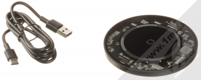 Baseus Simple Wireless Charger podložka pro bezdrátové nabíjení s podporou MagSafe (WXJK-E02) černá průhledná (black transparent) balení