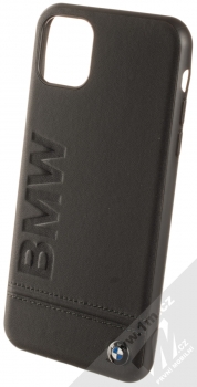 BMW Signature Real Leather ochranný kryt z pravé kůže pro Apple iPhone 11 Pro Max (BMHCN65LLSB) černá (black)