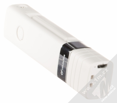 CellularLine Compact Bluetooth Selfie Stick teleskopická tyč, držák do ruky s bezdrátovým tlačítkem spouště přes Bluetooth bílá (white) konektor