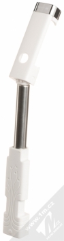 CellularLine Compact Bluetooth Selfie Stick teleskopická tyč, držák do ruky s bezdrátovým tlačítkem spouště přes Bluetooth bílá (white) zezadu