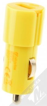 CellularLine Style&Color USB Car Charger nabíječka do auta s USB výstupem 1A žlutá (yellow) zezadu