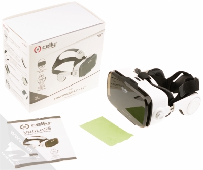 Celly VR Glass brýle a sluchátka pro virtuální realitu bílá černá (white black) balení