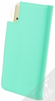 Celly Wally flipové pouzdro pro Apple iPhone X tyrkysová (turquoise) zezadu