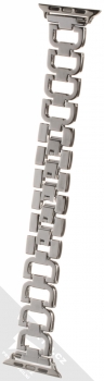 Dahase Bling D-Diamond kovový pásek s krystaly na zápěstí pro Apple Watch 42mm, Watch 44mm stříbrná (silver) zezadu