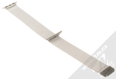 Dahase Milanese Magnetic magnetický pásek z leštěného kovu na zápěstí pro Apple Watch 38mm, Watch 40mm stříbrná (silver) rozepnuté