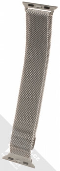 Dahase Milanese Magnetic magnetický pásek z leštěného kovu na zápěstí pro Apple Watch 38mm, Watch 40mm stříbrná (silver) zezadu