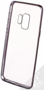 Devia Crystal Soft Case Glitter pokovený ochranný kryt s motivem pro Samsung Galaxy S9 černá (gunmetal black) zepředu