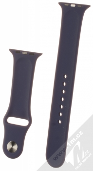 Devia Deluxe Sport Band silikonový pásek na zápěstí pro Apple Watch 42mm, Watch 44mm tmavě modrá (midnight blue) zezadu