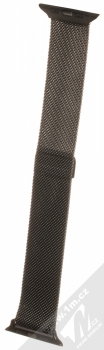 Devia Elegant Milanese Loop magnetický pásek z leštěného kovu na zápěstí pro Apple Watch 42mm, Watch 44mm černá (space black) zezadu