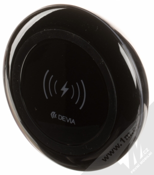 Devia Fast Wireless Charger stojánek rychlého bezdrátového Qi nabíjení černá (black) seshora