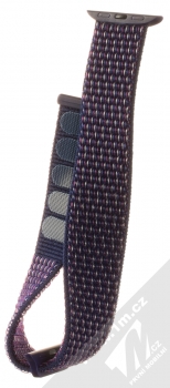 Devia Nylon Sport Band nylonový pásek na zápěstí pro Apple Watch 38mm, Watch 40mm, Watch 41mm tmavě modrá (indigo) rozepnuté