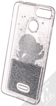 Disney Sand Medvídek Pú a Prasátko 008 ochranný kryt s přesýpacím efektem třpytek s motivem pro Xiaomi Redmi 6 průhledná stříbrná (transparent silver) zepředu