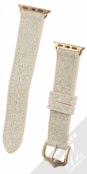 Dux Ducis Sparkle Watch Band silikonový třpytivý řemínek pro Apple Watch 38mm, Watch 40mm, Watch 41mm stříbrná (silver)