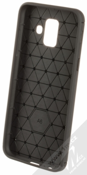 Forcell Carbon ochranný kryt pro Samsung Galaxy A6 (2018) černá (black) zepředu