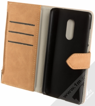 Forcell Commodore Book flipové pouzdro pro Xiaomi Redmi Note 4 (Global Version) hnědá (brown) otevřené