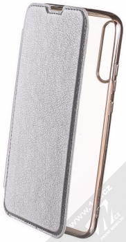 Forcell Electro Book flipové pouzdro pro Huawei P40 Lite E stříbrná (silver)